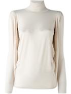 Plein Sud Drape Sleeve Jumper, Women's, Size: 38, Nude/neutrals, Spandex/elastane/virgin Wool