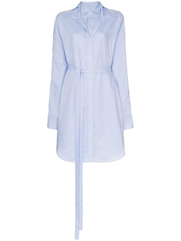 Y/project Layered Shirt Dress - Light Blue