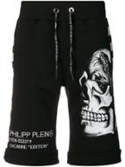 Philipp Plein Skull Sweat Shorts - Black