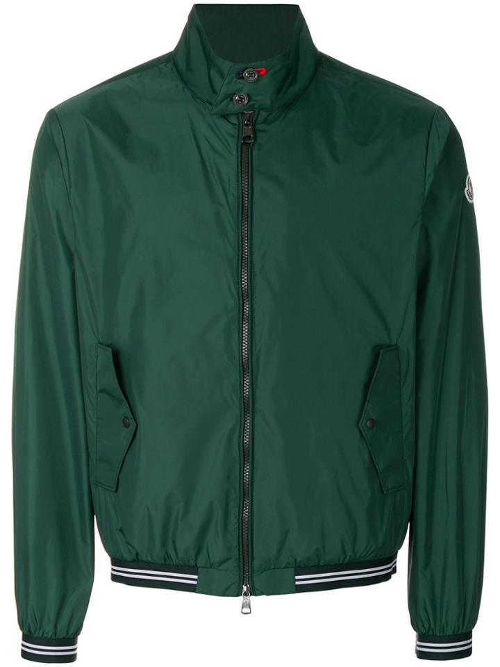 Moncler High Neck Bomber Jacket - Green