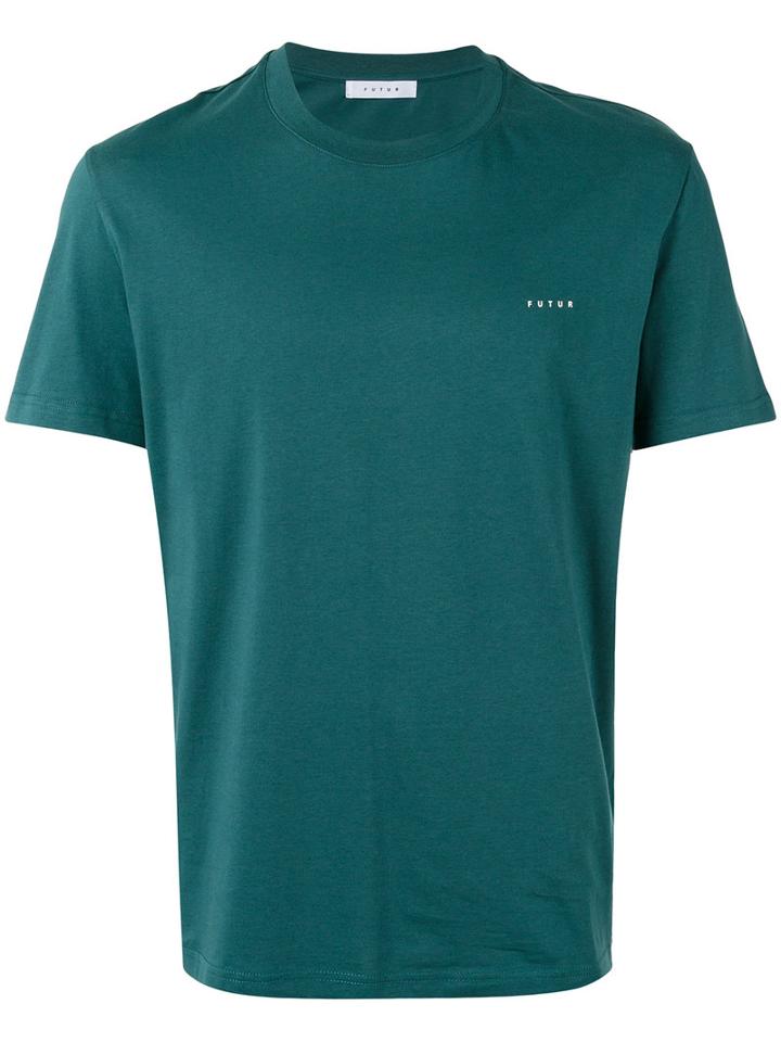 Futur - Logo Print T-shirt - Men - Cotton - Xl, Green, Cotton