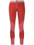 Love Stories Panelled Leggings - Red