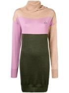 Vivienne Westwood Panelled Roll Neck Sweater Dress - Nude & Neutrals