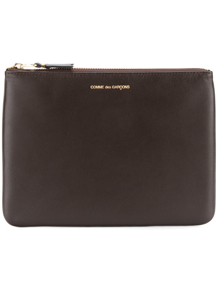 Comme Des Garçons Wallet Logo Stamp Purse - Brown