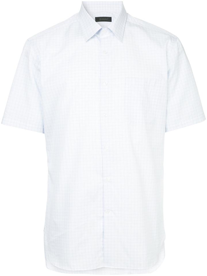 D'urban Short Sleeved Checked Shirt - White