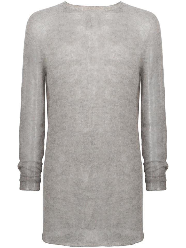 Rick Owens Slash Neck Sweater - Grey