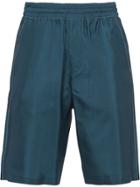Prada Pongé Silk Bermuda Shorts - Green