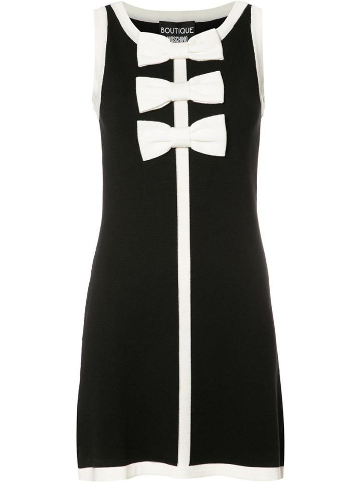 Boutique Moschino Bow Tie Mini Dress - Black