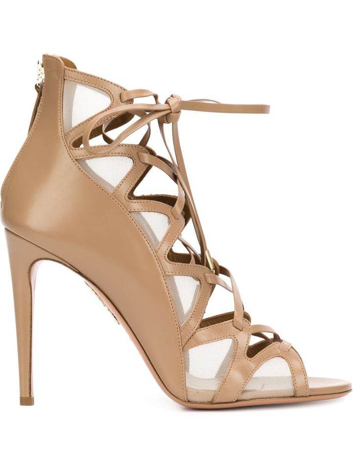 Aquazzura Laced Stiletto Sandals