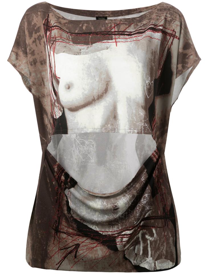 Jean Paul Gaultier Vintage Bust Print Tunic T-shirt - Brown