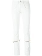 Odeur Smell Zipped Jeans, Women's, Size: Xs, White, Cotton/spandex/elastane
