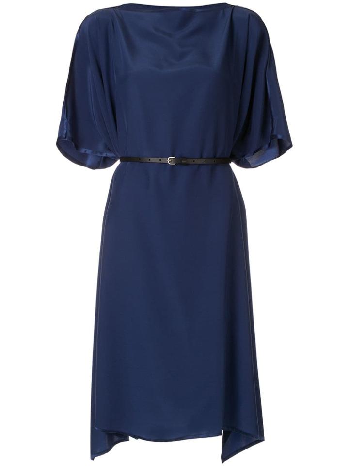 Jean Paul Knott Belted Midi Dress - Blue