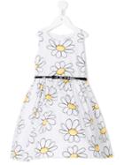 Monnalisa Daisy Print Dress, Girl's, Size: 6 Yrs, White