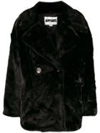 Apparis Textured Furry Jacket - Black