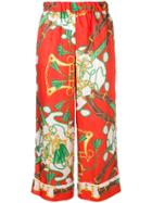 P.a.r.o.s.h. Printed Cropped Trousers - Orange
