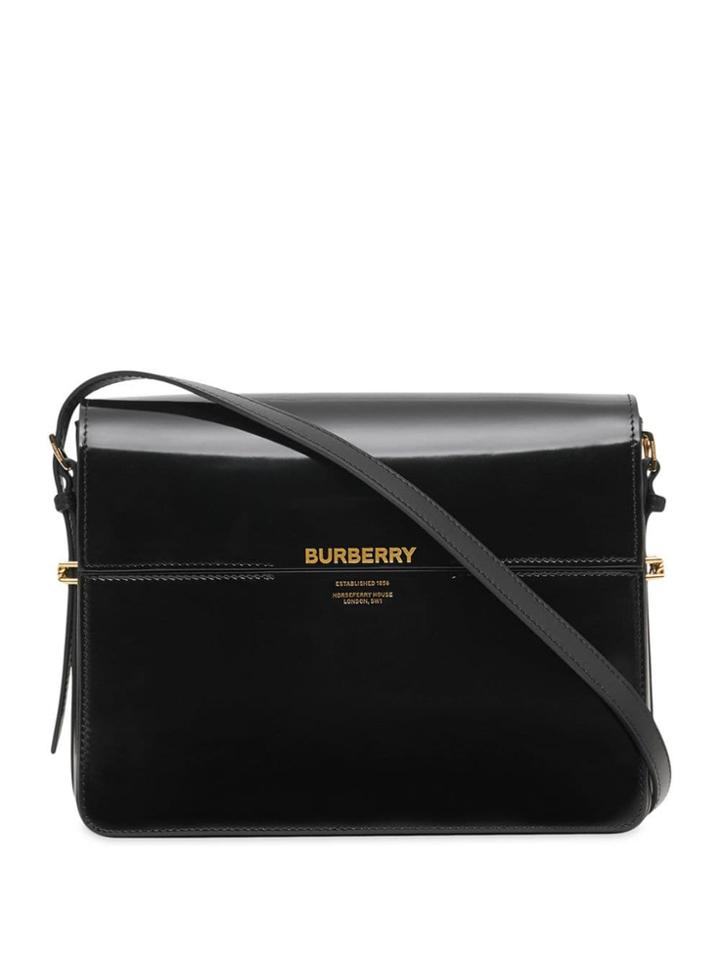 Burberry Large Leather Grace Bag - Black