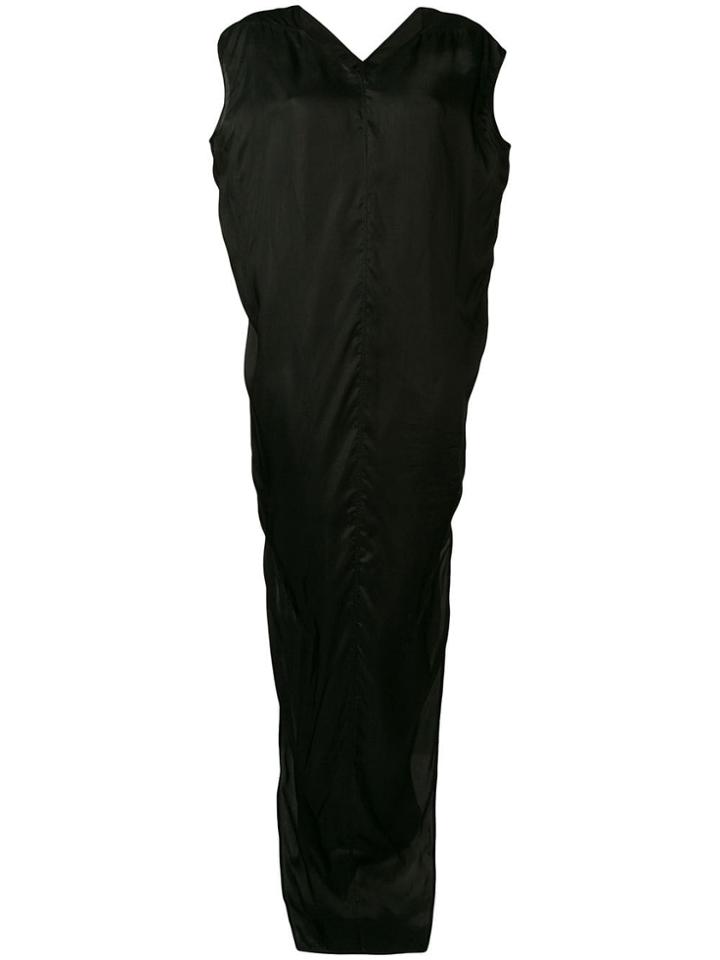Rick Owens Side Slit Maxi Dress - Black