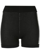 Nagnata Yoni Side Stripe Compression Shorts - Black
