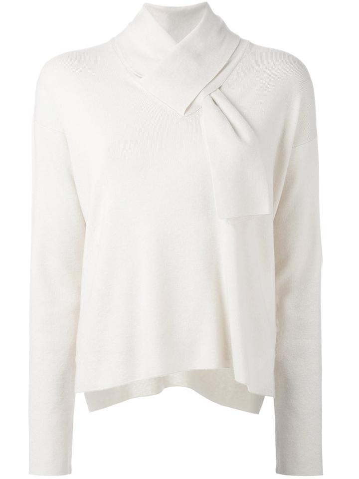 Steffen Schraut Collar Detail Jumper, Women's, Size: 40, Nude/neutrals, Polyamide/polyester/viscose/cashmere