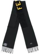 Fendi Fendi Embroidered Scarf - Black