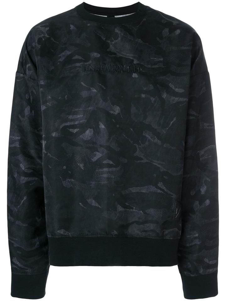 Odeur Camouflage Print Sweatshirt - Black