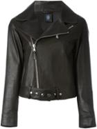 Eleventy Classic Biker Jacket, Women's, Size: 44, Black, Leather