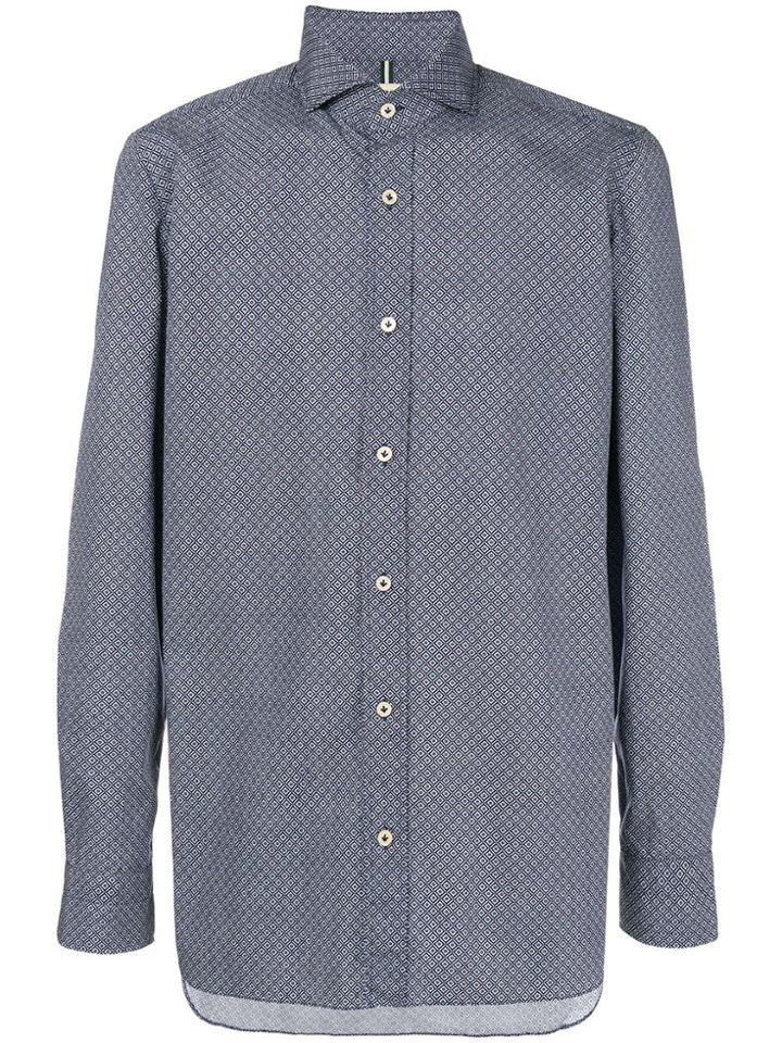Luigi Borrelli Printed Button-down Shirt - Blue