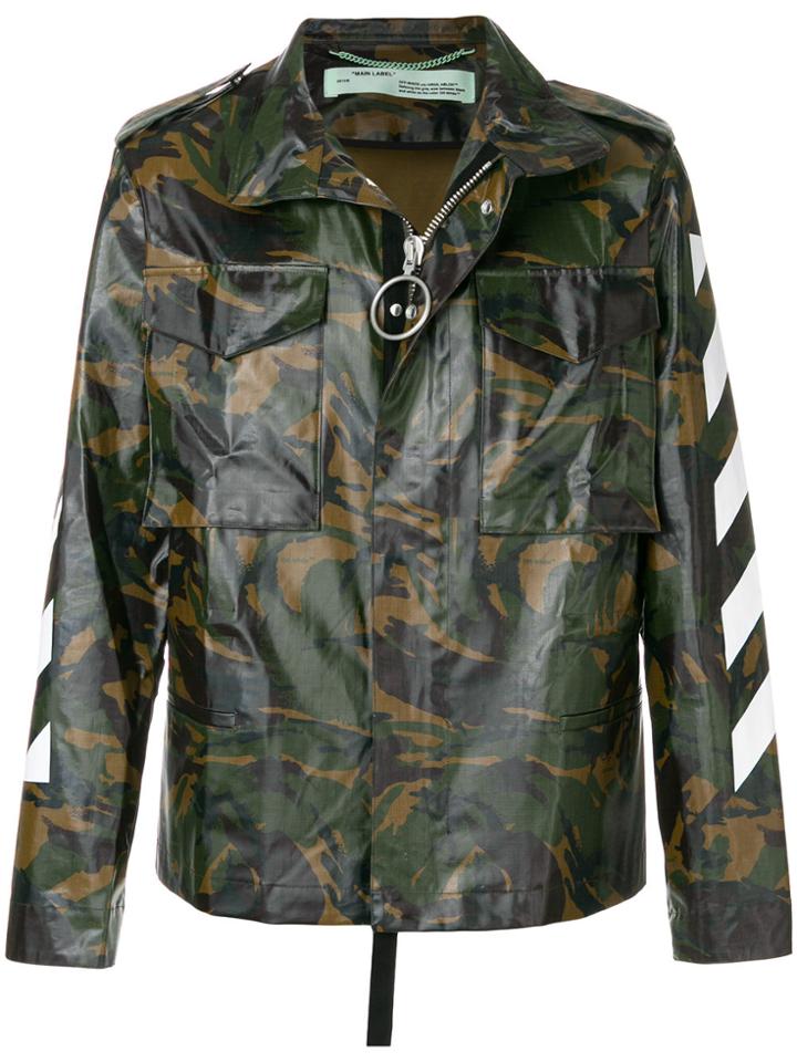 Off-white Military Arrows Print Jacket - Green