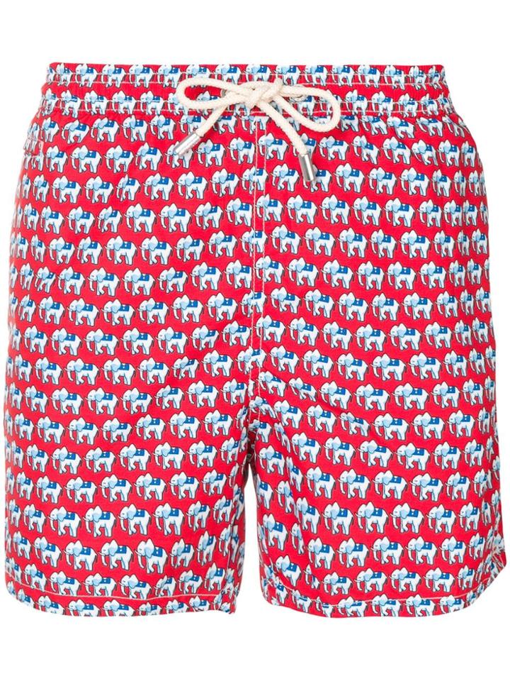 Mc2 Saint Barth Elephant Swimming Shorts - Red