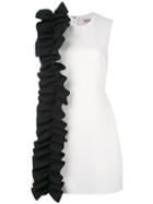 Msgm - Ruffle Cocktail Dress - Women - Polyester/spandex/elastane - 42, White, Polyester/spandex/elastane
