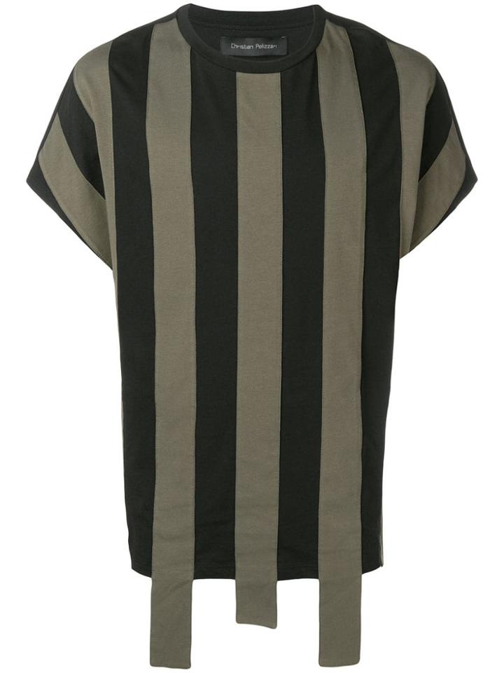 Christian Pellizzari Contrasting Bands T-shirt - Green