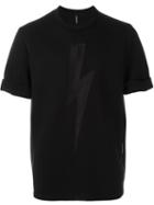 Neil Barrett Embroidered Lightning Bolt Sweatshirt, Men's, Size: L, Black, Viscose/polyurethane