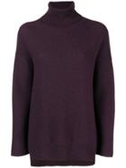 Fabiana Filippi Draped Turtle-neck Sweater - Pink & Purple