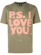 Ps By Paul Smith Splatter Print T-shirt, Men's, Size: Xl, Green, Organic Cotton