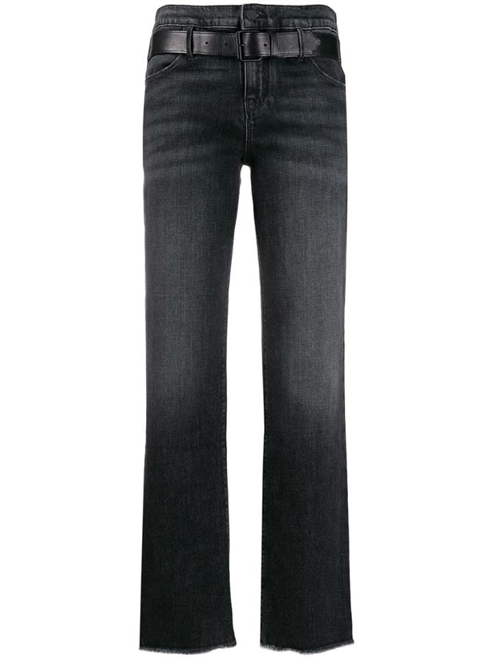 Rta Belted Flared Jeans - Black