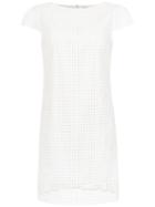 Tufi Duek Short Sleeved Shift Dress - White