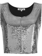 Mcq Alexander Mcqueen Paillettes Crop Top, Women's, Size: 42, Grey, Polyester
