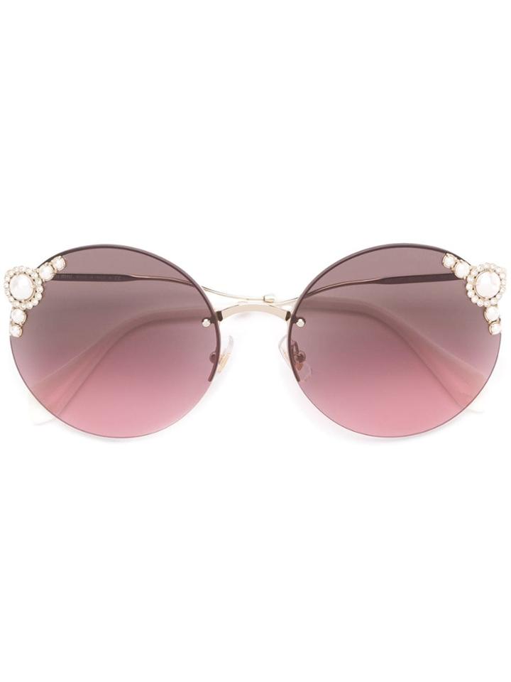 Miu Miu Eyewear Manière Sunglasses - Gold