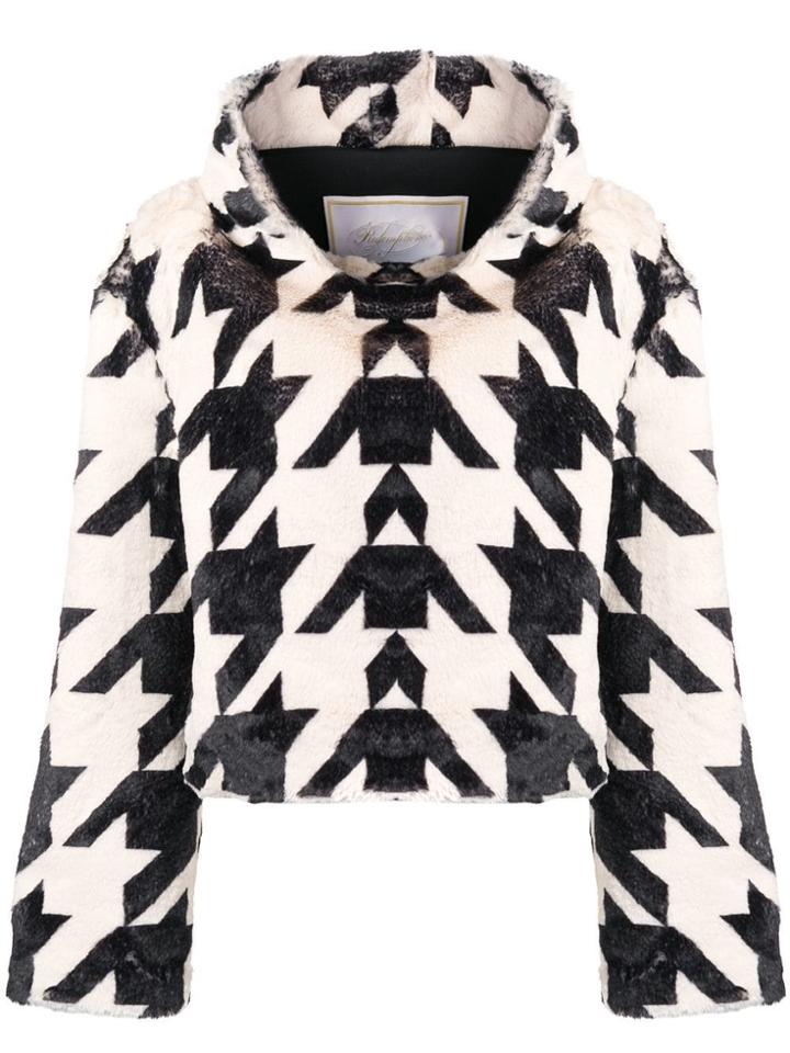 Redemption Patterned Windbreaker Coat - White