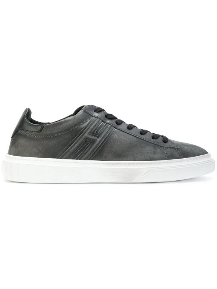 Hogan Distressed Low-top Sneakers - Black