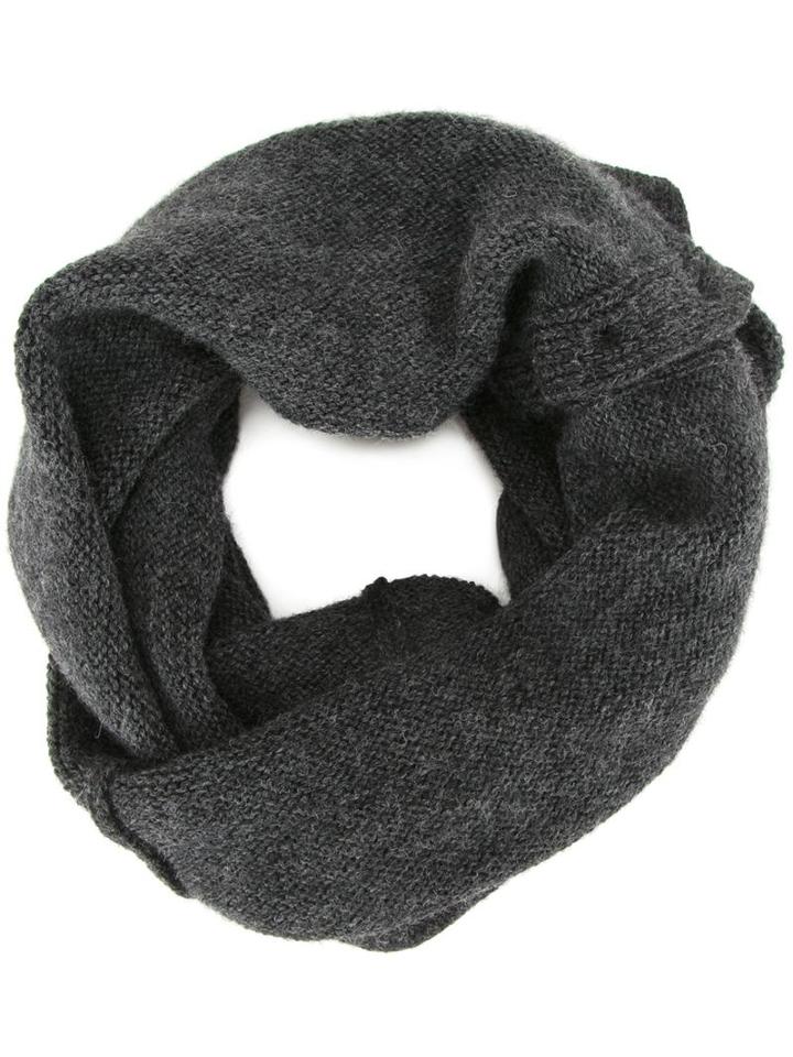 Isabel Benenato Buttoned Detail Scarf, Adult Unisex, Linen/flax/alpaca/virgin Wool