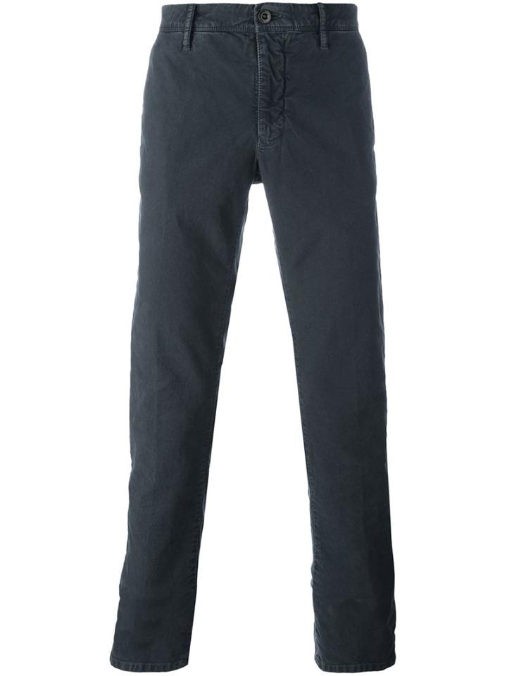Incotex Classic Chinos, Men's, Size: 38, Grey, Cotton/spandex/elastane