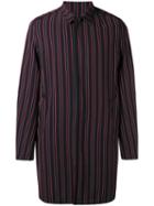 Wooyoungmi - Striped Coat - Men - Elastodiene/polyester/wool - 52, Red, Elastodiene/polyester/wool