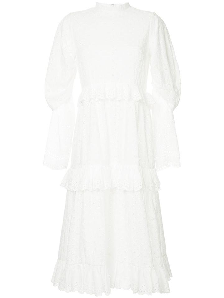 Goen.j Broderie Anglaise Dress - White