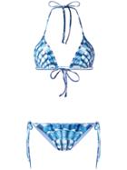 Mara Hoffman Shell Print Bikini Set - Blue