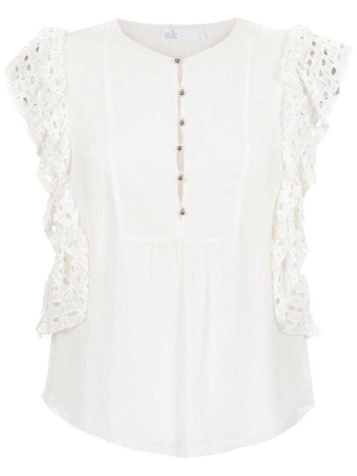 Nk Crocheted Top - White