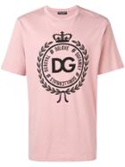 Dolce & Gabbana Crest Crown Logo T-shirt - Pink