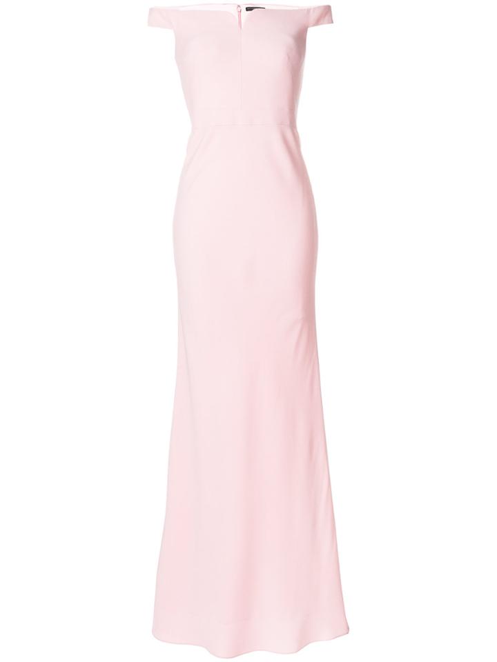 Alexander Mcqueen Bardot Evening Dress - Pink & Purple