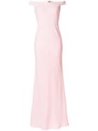 Alexander Mcqueen Bardot Evening Dress - Pink & Purple