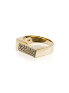 Lizzie Mandler Fine Jewelry Pave Diamond Overlap Pinky Ring - Metallic